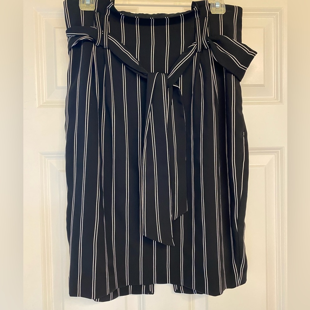 Express Paper Bag Tie Waist Skirt